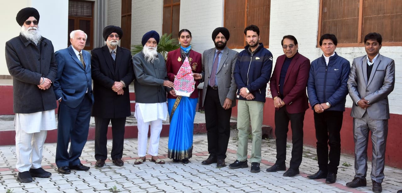 NCC cadet Ekamjot highlighted the name of Khalsa College, Mahilpur